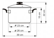 KOLIMAX Hrnec BLACK GRANITEC s poklicí, průměr 26cm, objem 6.5l