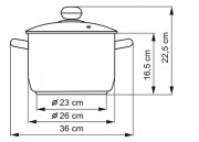 KOLIMAX Nerezový hrnec se skleněnou poklicí,
průměr 26 cm, objem 8.0 l, (II. jakost)
