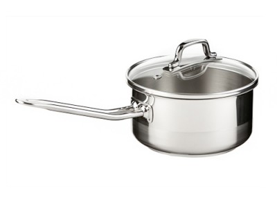 Zväčšiť obrázok PROFESSIONAL Nerezový kastrólik so sklenenou pokrievkou s rukoväťou, priemer 15cm, objem 1.0l, (II.akosť)