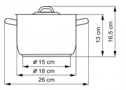 KOLIMAX Hrniec KLASIK s pokrievkou, priemer 18cm, objem 3.0l