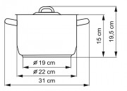 KOLIMAX Hrniec KLASIK s pokrievkou, priemer 22cm, objem 5.5l