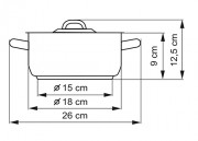 KOLIMAX Kastrólik KLASIK s pokrievkou, priemer 18cm, objem 2.0l