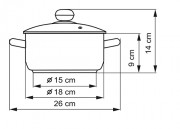 KOLIMAX Kastrólik PREMIUM s pokrievkou, priemer 18 cm, objem 2.0 l