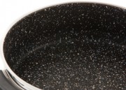 KOLIMAX Panvica s nepriľnavým povrchom čierny GRANITEC s rukoväťou a úchytom, so sklenenou pokrievkou, priemer 26 cm, objem 3.5 l
