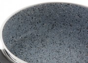 KOLIMAX Panvica s nepriľnavým povrchom šedý GRANITEC s rukoväťou a úchytom, so sklenenou pokrievkou, priemer 26 cm, objem 3.5 l