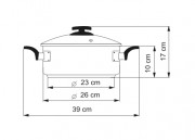 KOLIMAX Kastrólik COMFORT so sklenenou pokrievkou priemer 26 cm, objem 4,5l