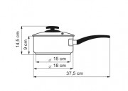 KOLIMAX Kastrólik COMFORTso sklenenou pokrievkou a rukoväťou priemer 18 cm, objem 2,0l