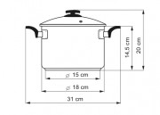 KOLIMAX Hrniec CERAMMAX PRO COMFORT s pokrievkou, priemer 18cm, objem 3.0l, keramický povrch šedý granit