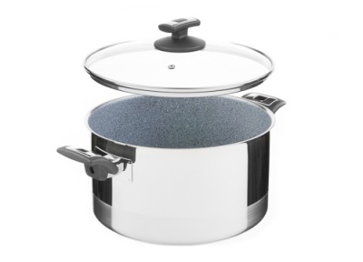 Zväčšiť obrázok KOLIMAX Hrniec CERAMMAX PRO COMFORT s pokrievkou, priemer 26cm, objem 8.0l, keramický povrch šedý granit