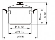 KOLIMAX Hrnec BLACK GRANITEC s poklicí, průměr 22cm, objem 4.5l