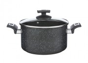 KOLIMAX Hrnec BLACK GRANITEC s poklicí, průměr 22cm, objem 4.5l