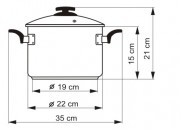 KOLIMAX Hrnec BLACK GRANITEC s poklicí, průměr 22cm, objem 5.5l