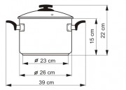 KOLIMAX Hrnec BLACK GRANITEC s poklicí, průměr 26cm, objem 6.5l
