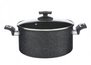 KOLIMAX Hrnec BLACK GRANITEC s poklicí, průměr 26cm, objem 6.5l