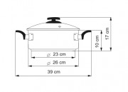 KOLIMAX Rendlík BLACK GRANITEC s poklicí, průměr 26cm, objem 4.5l