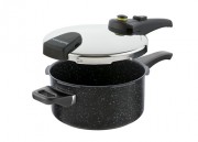 KOLIMAX Tlakový hrnec BIOMAX s BIO ventilem, průměr 22cm, objem 4 l, BLACK GRANITEC