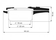 KOLIMAX Tlakový hrnec BIOMAX s BIO ventilem, průměr 22cm, objem 4 l, BLACK GRANITEC