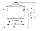 KOLIMAX Hrniec PROFESSIONAL s pokrievkou, priemer 15cm, objem 1.5l