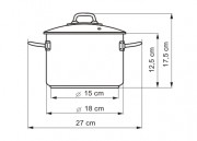 KOLIMAX Hrniec PROFESSIONAL s pokrievkou, priemer 18cm, objem 3.0l