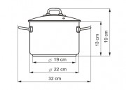 KOLIMAX Hrniec PROFESSIONAL s pokrievkou, priemer 22cm, objem 4.5l