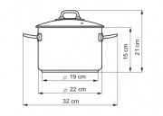 KOLIMAX Hrniec PROFESSIONAL s pokrievkou, priemer 22cm, objem 5.5l