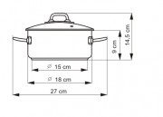 KOLIMAX Kastrólik PROFESSIONAL s pokrievkou, priemer 18cm, objem 2.0l