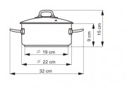 KOLIMAX Kastrólik PROFESSIONAL s pokrievkou, priemer 22cm, objem 3.0l