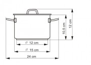 KOLIMAX Hrnec PRECISE s poklicí, průměr 15cm, objem 1.5l