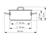 KOLIMAX Rendlík PRECISE s poklicí, průměr 15cm, objem 1.0l