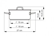 KOLIMAX Rendlík PRECISE s poklicí, průměr 18cm, objem 2.0l