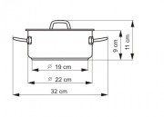 KOLIMAX Rendlík PRECISE s poklicí, průměr 22cm, objem 3.0l