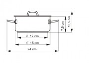 KOLIMAX Rendlík IDEAL s poklicí, průměr 15cm, objem 1.0l