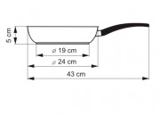 KOLIMAX Pánev s mramorovým povrchem MRAMORA GREY, průměr 24 cm