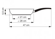 KOLIMAX Pánev s mramorovým povrchem MRAMORA GREY, průměr 28 cm