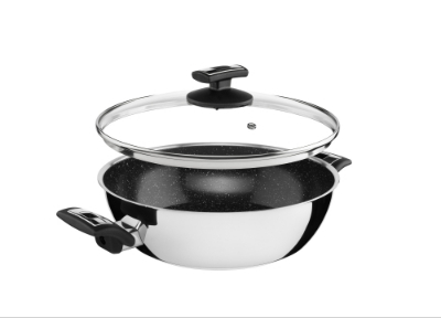 Zväčšiť obrázok KOLIMAX Pánev CERAMMAX PRO COMFORT,
s poklicí, průměr 26 cm, černý GRANIT