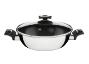 KOLIMAX Pánev CERAMMAX PRO COMFORT, 
s poklicí, průměr 26 cm, černý GRANIT