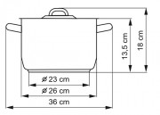 KOLIMAX Nerezový hrnec s kovovou poklicí, průměr 26cm, objem 6.5l, (II. jakost)